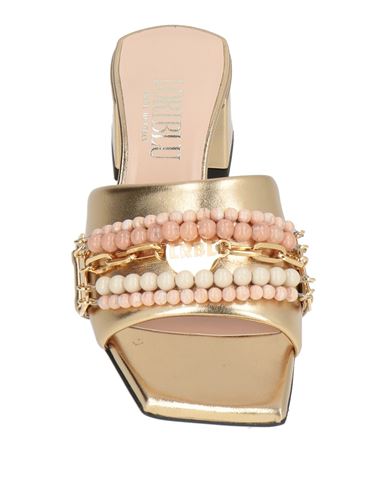 Woman Sandals Gold Size 5 Leather