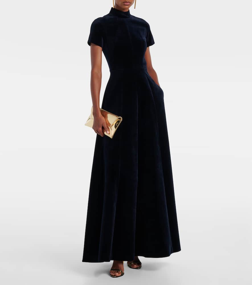 Malinda cotton velvet gown