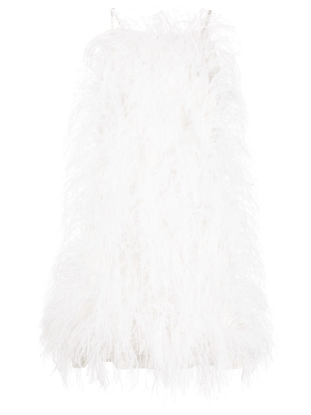 Shannon feather dress - White