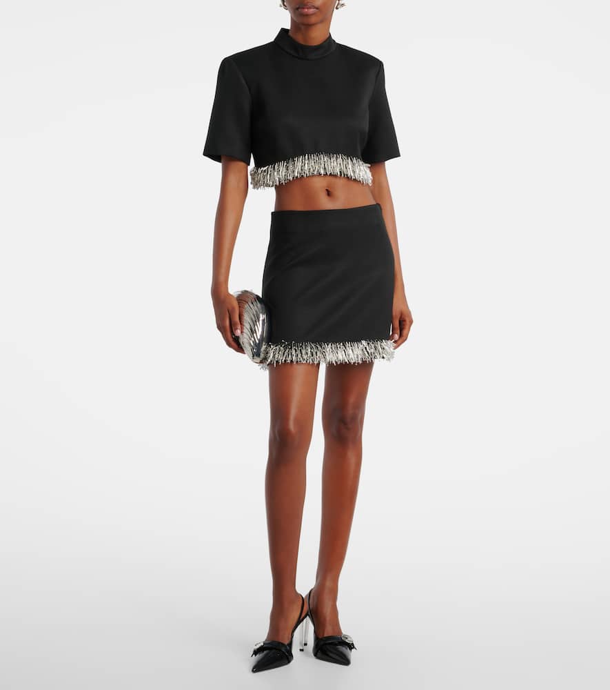 Dua embellished miniskirt