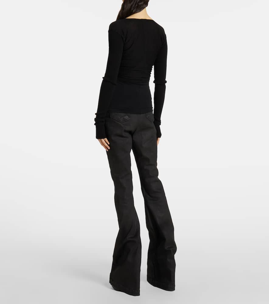 Cropped virgin wool sweater