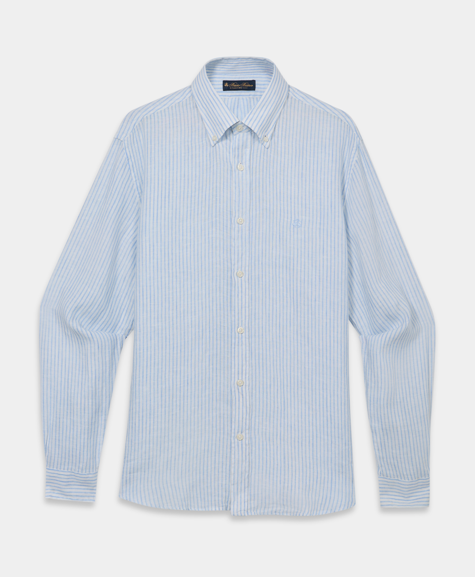 Regular Fit Linen Shirt With Button Down Collar