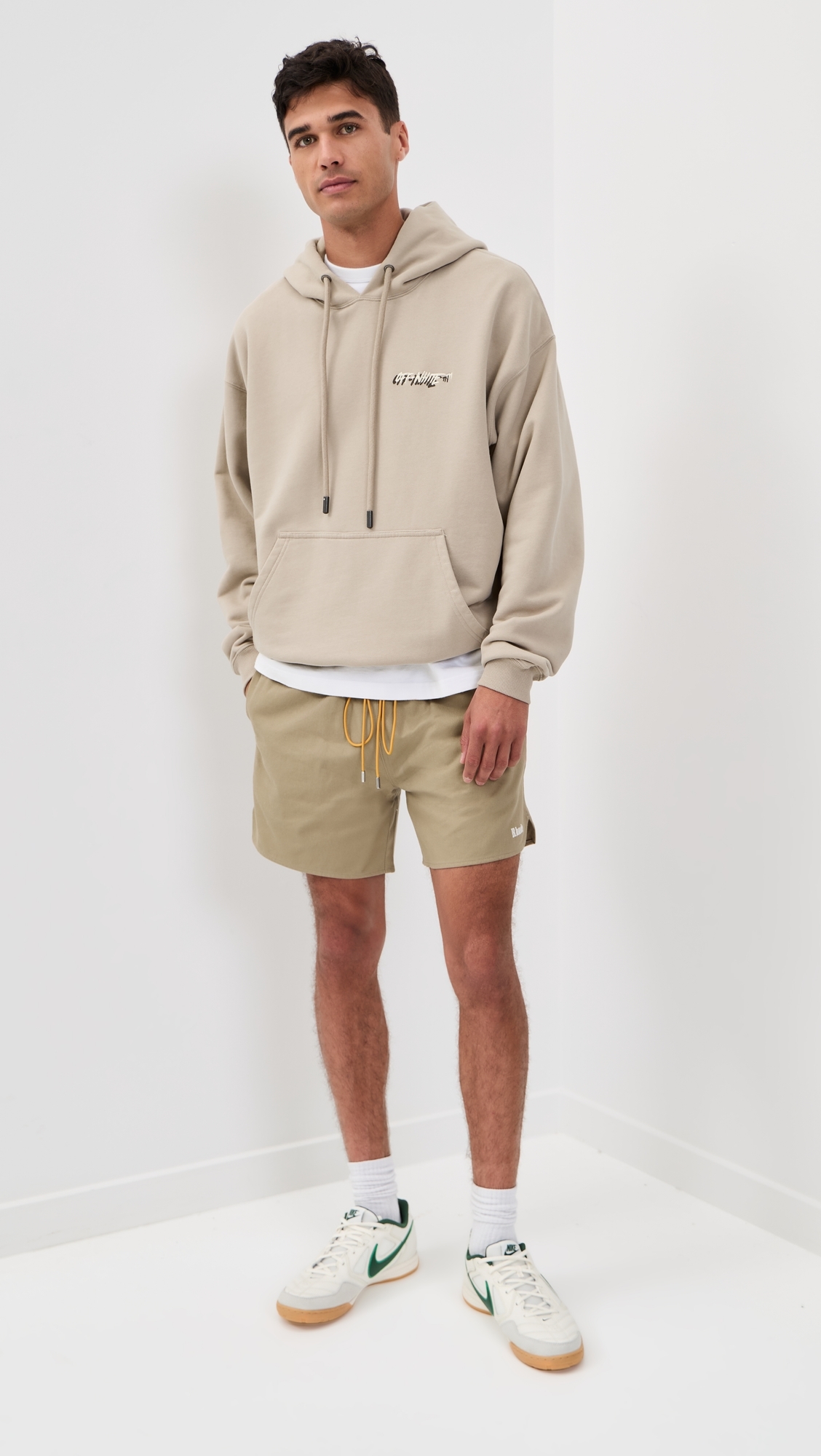 Shadow Logo Skate Hoodie Stone