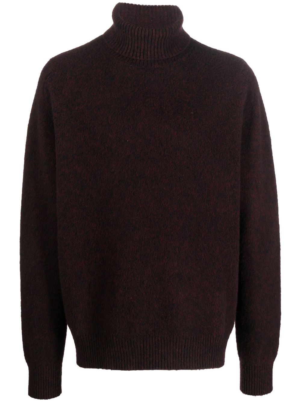 Logo-knit roll-neck jumper - Purple