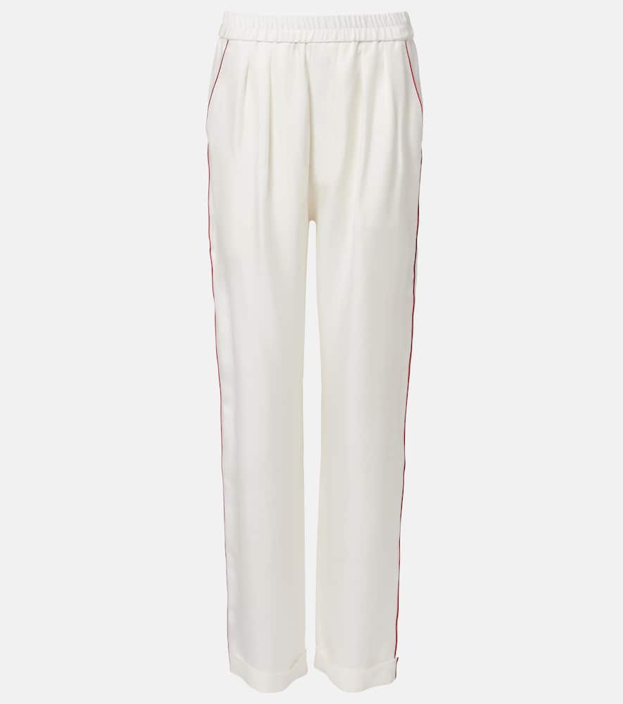 Silk twill pajama pants