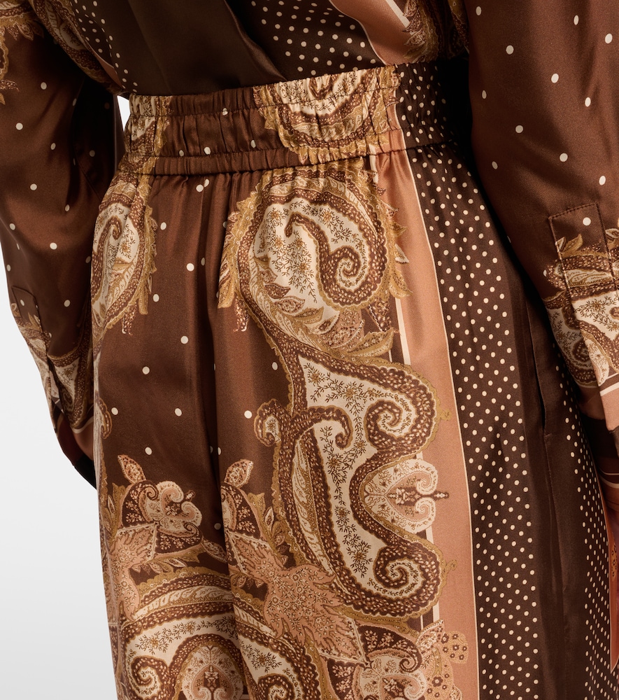 Luna paisley silk palazzo pants
