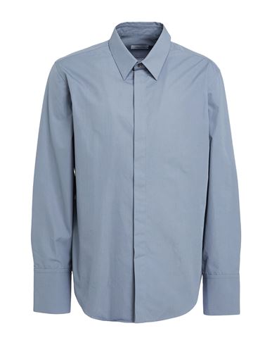 Man Shirt Slate blue Size XL Cotton