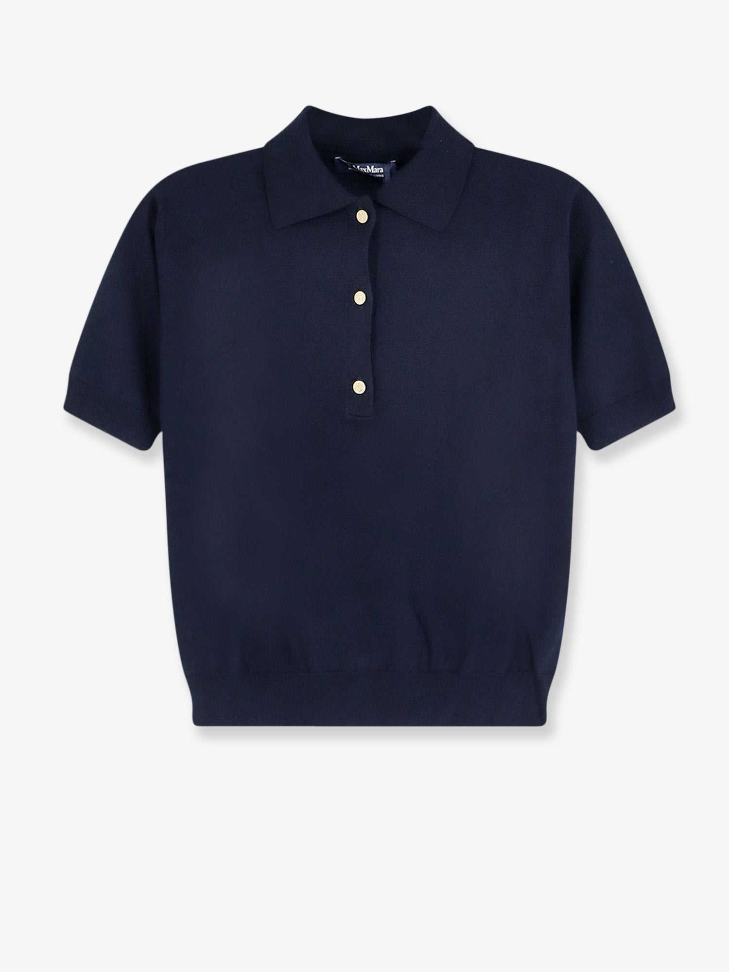Three-Button Cotton-Silk-Cashmere Polo Shirt — Navy