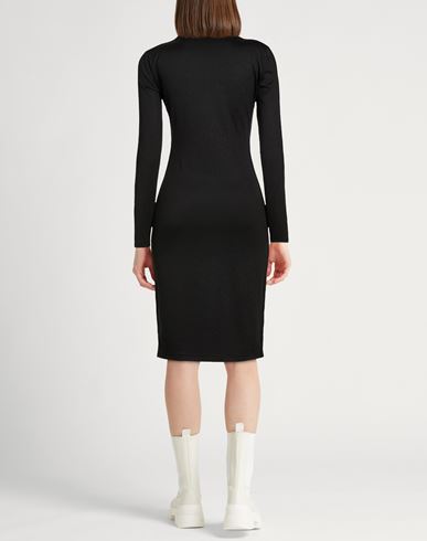 Woman Midi dress Black Size 1 Polyester, Polyamide, Metallic fiber, Elastane