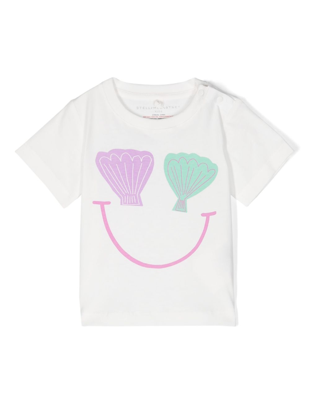 Shell-print cotton T-shirt - White