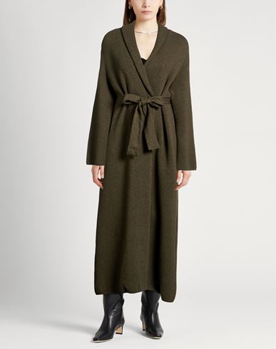 Woman Cardigan Military green Size XS Lambswool