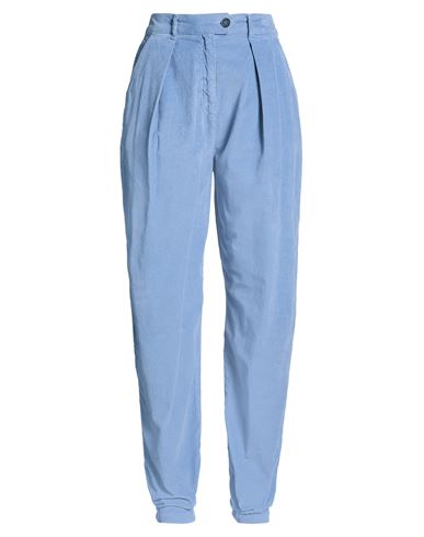 Woman Pants Pastel blue Size 26 Cotton, Elastane