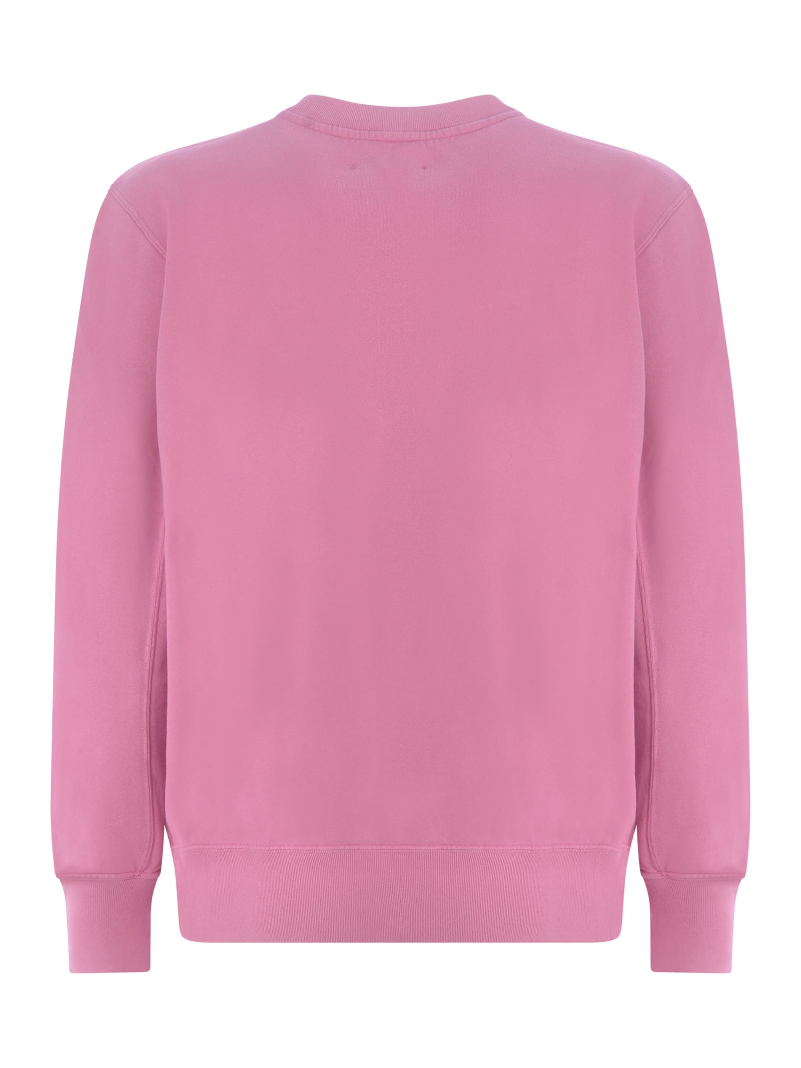 Logo-print cotton sweatshirt - Pink
