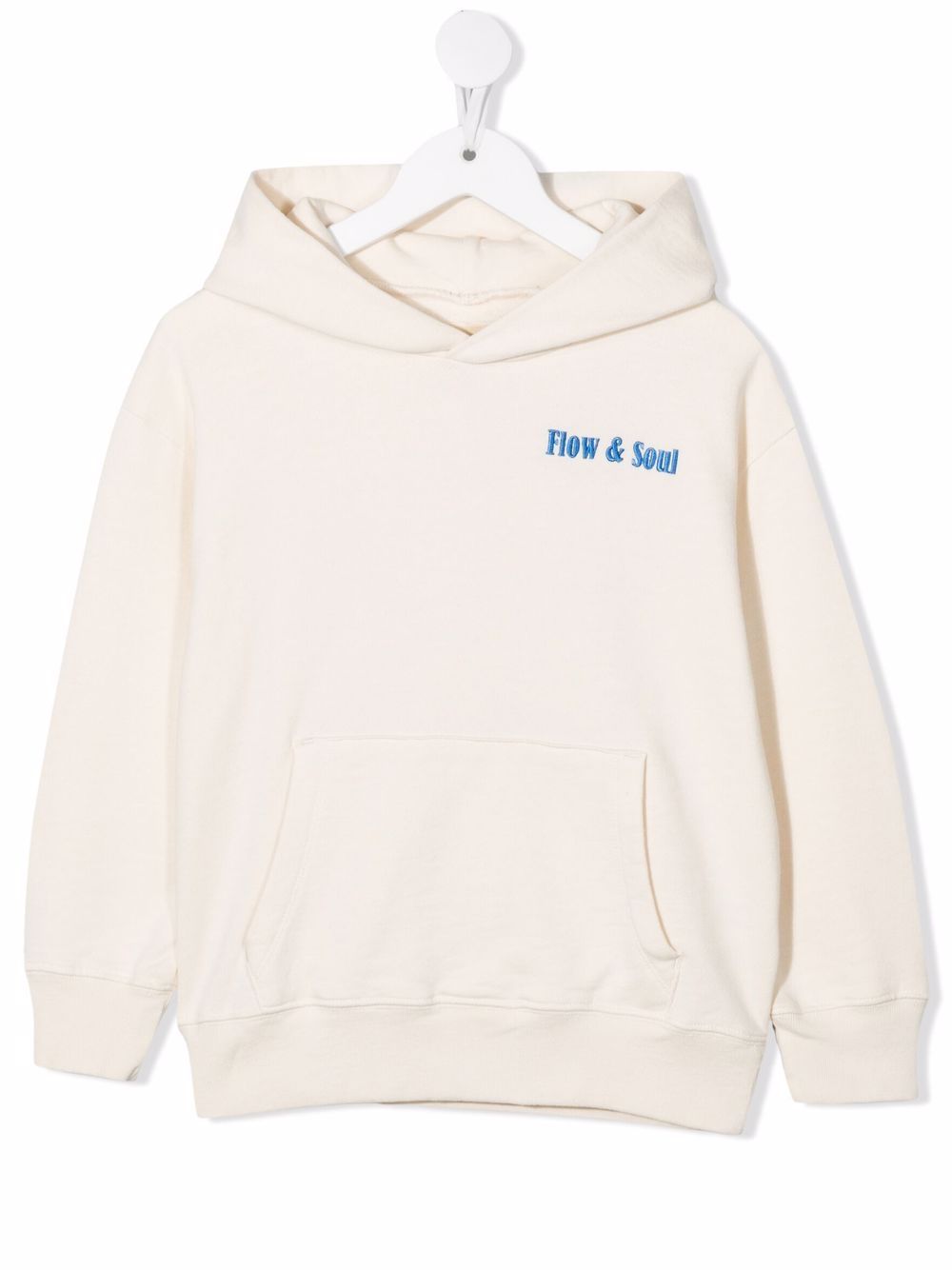 Abstract-print cotton hoodie - Neutrals