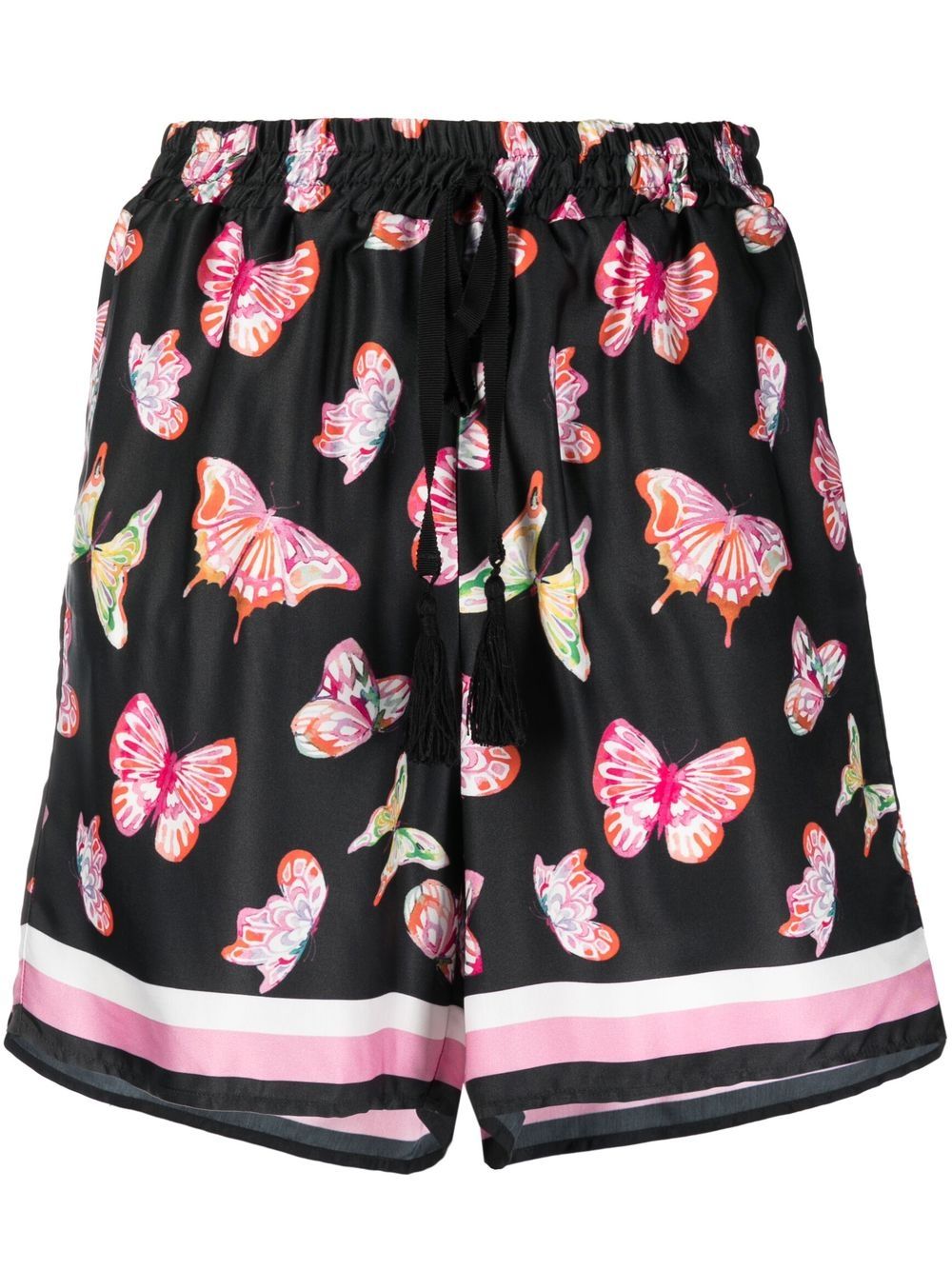 Butterfly-print shorts - Black