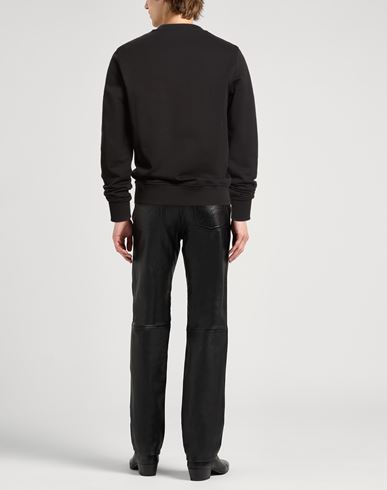 Man Sweatshirt Black Size XL Cotton, Elastane