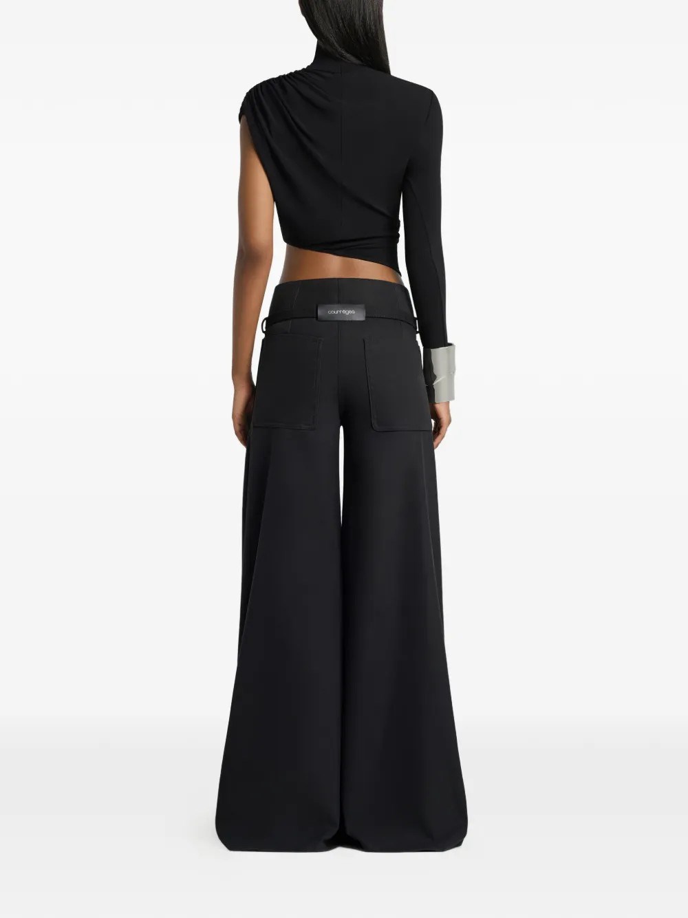Asymmetrical Twist Jersey Cropped Top