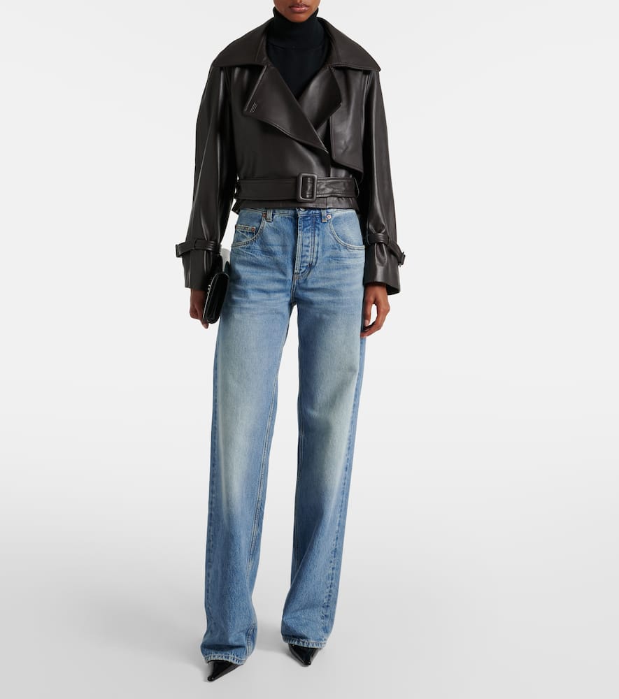 Hatti leather biker jacket
