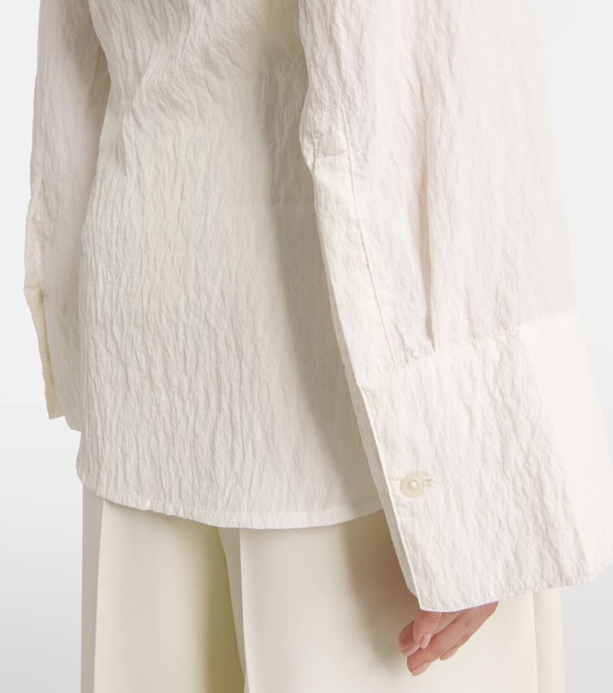Róhe Knot-detail silk-blend shirt