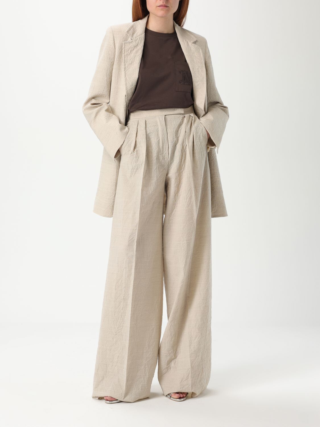 Blazer MAX MARA Woman color Beige
