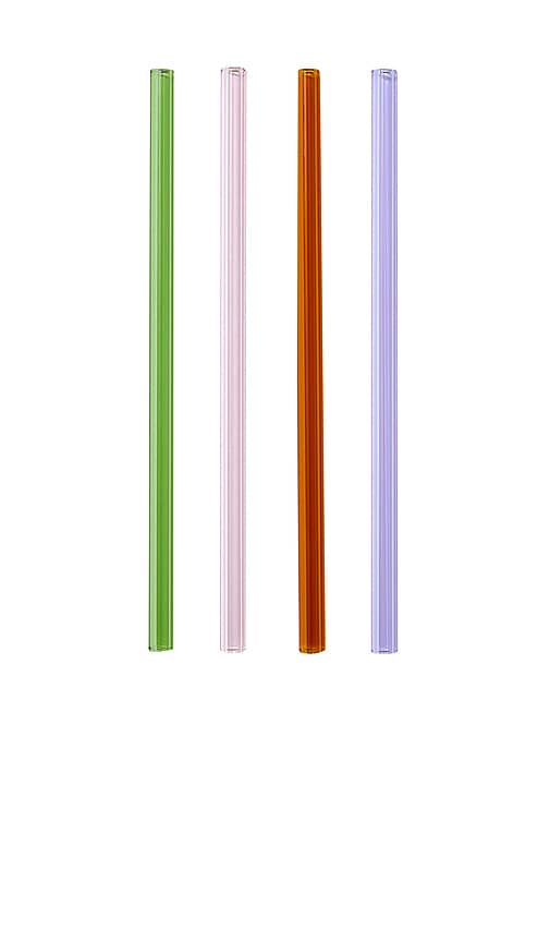Fazeek STROHHALME STRAWS SET OF 4 in Red