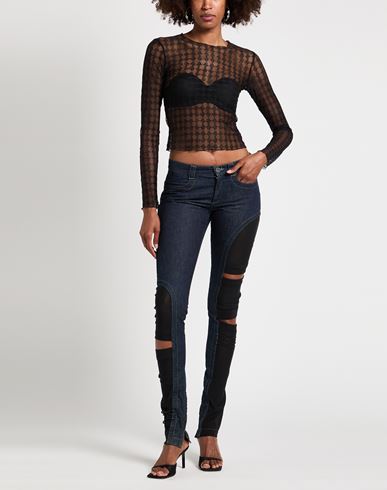 Woman Top Black Size M Polyester, Elastane