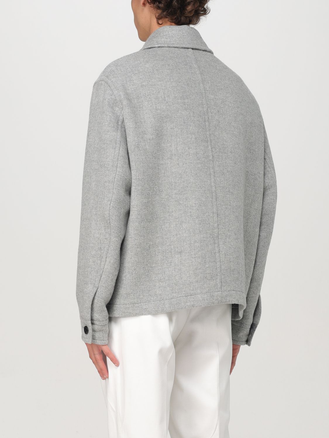 Wool-blend blouson jacket - Grey