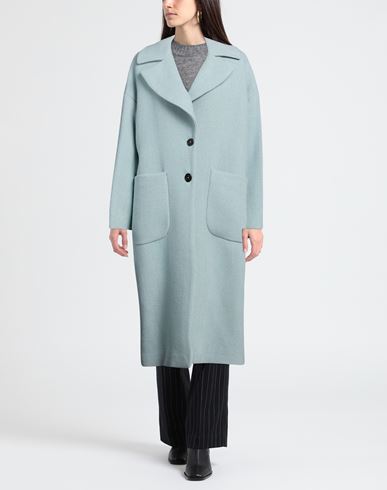 Woman Coat Sky blue Size 6 Wool, Polyester, Polyamide