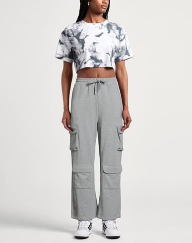 Woman Pants Grey Size S Cotton