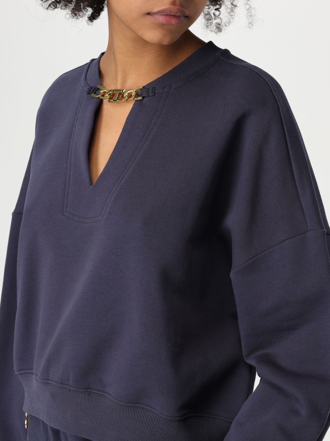 Oval T-chain sweatshirt - Blue