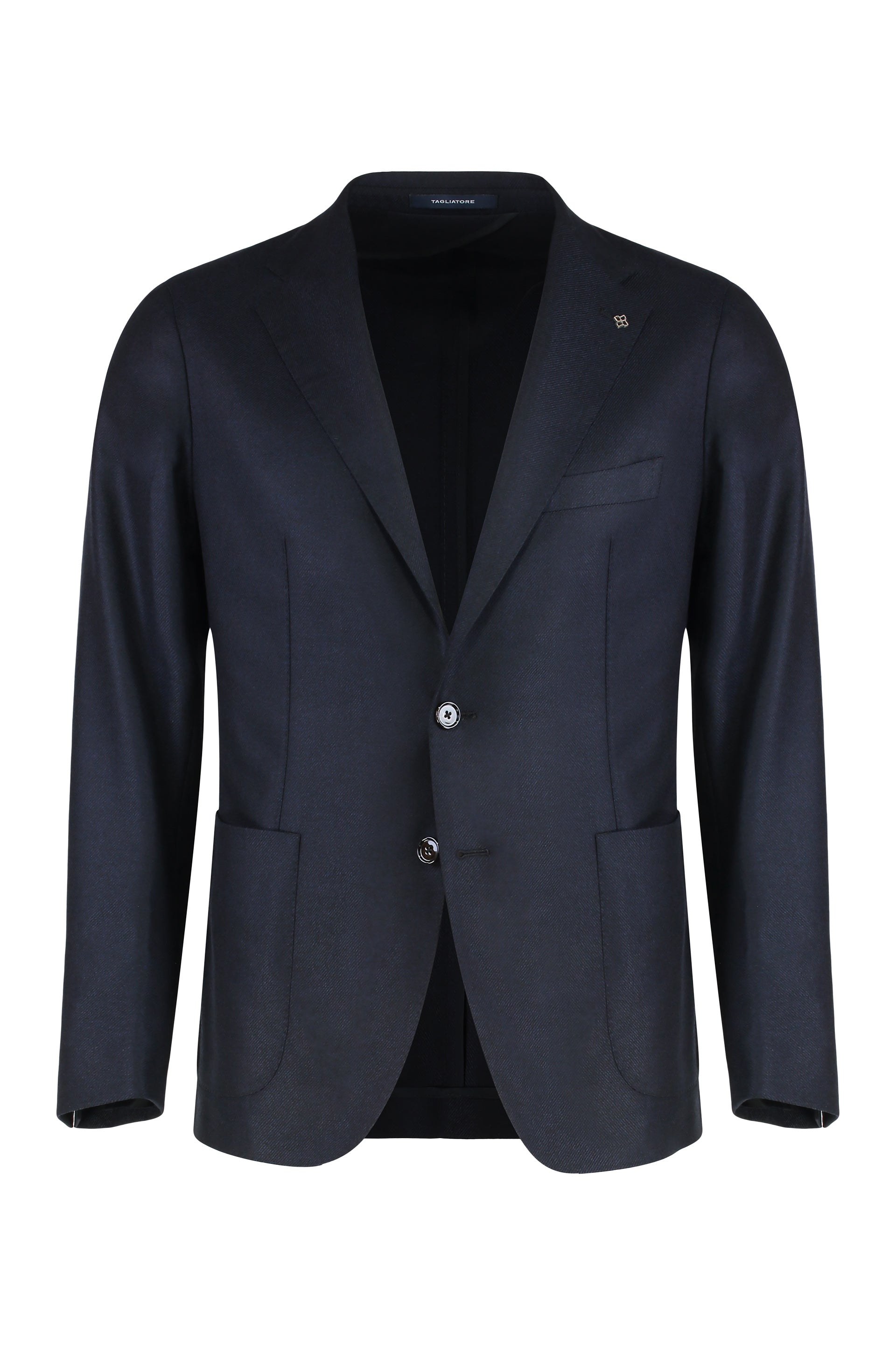 Single-Breasted 2-Button Wool-Cashmere Blazer