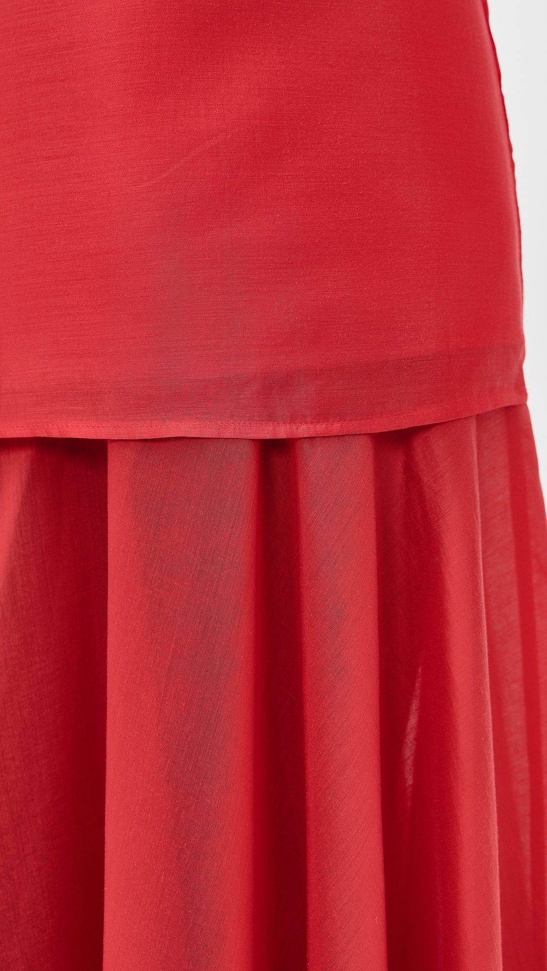 Layered Strappy Maxi Dress Red