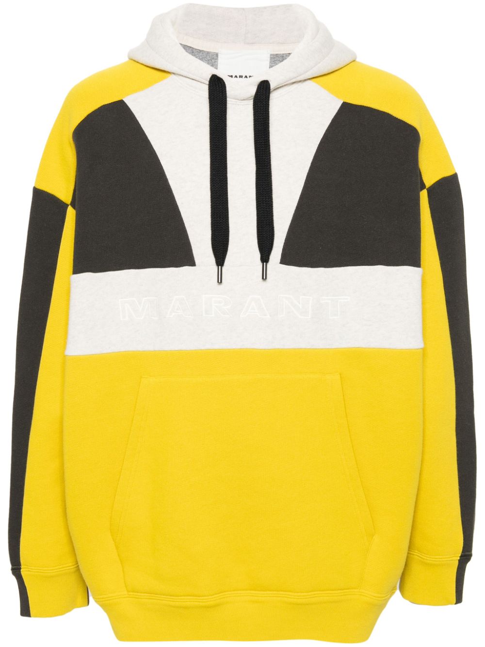 Colour-block hoodie - Yellow