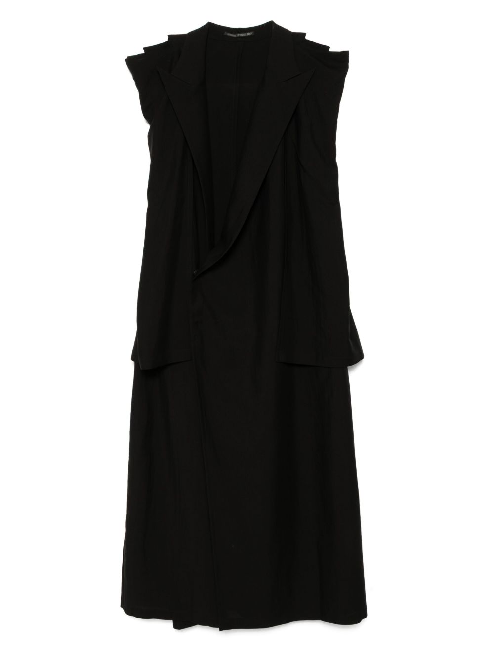 Yohji Yamamoto twisted gabardine coat - Black