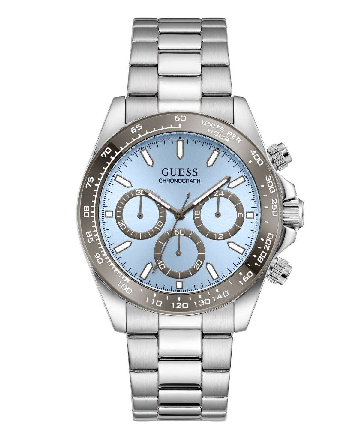 Men's Silver-Tone Chronograph Watch, 42mm - Silver