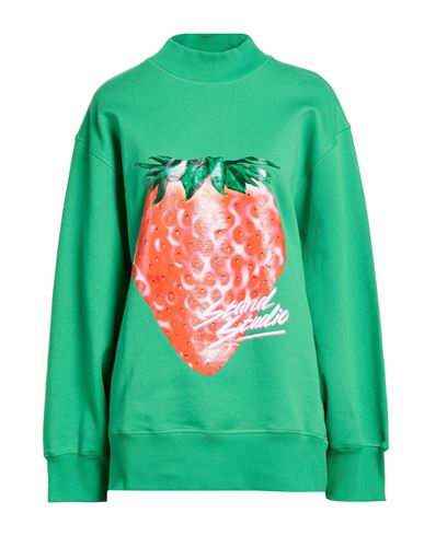 Woman Sweatshirt Green Size M/L Organic cotton