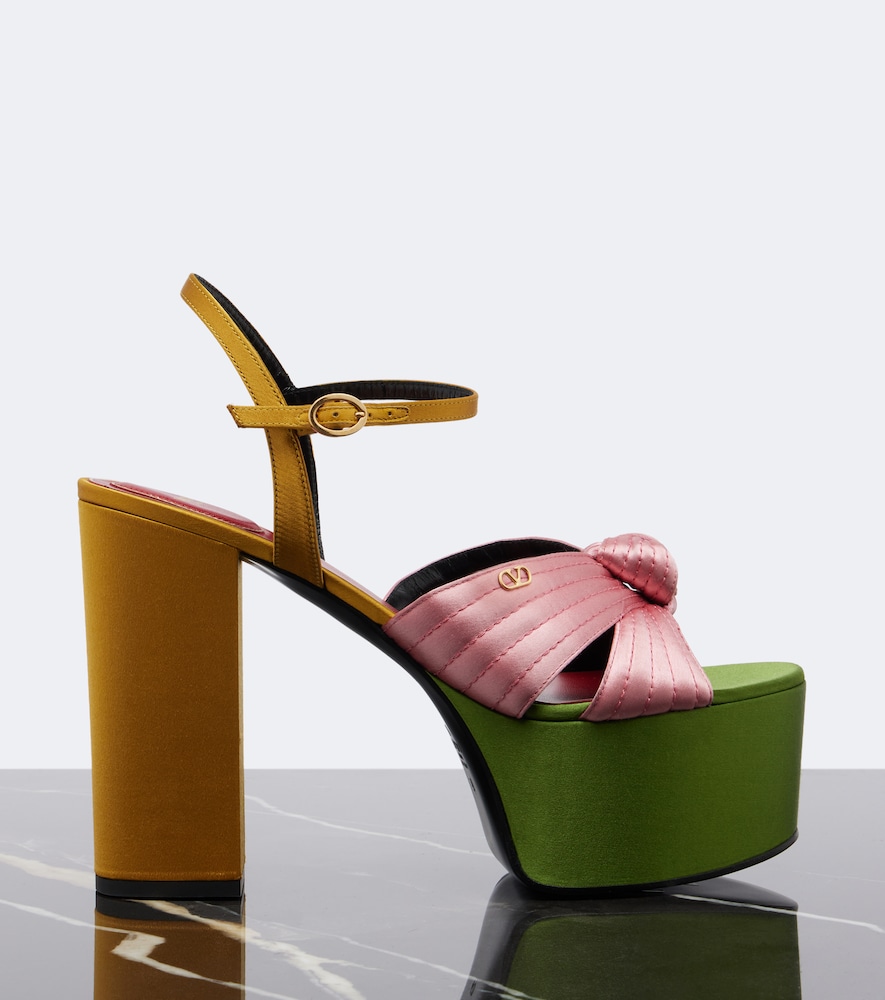 Crasher satin platform sandals