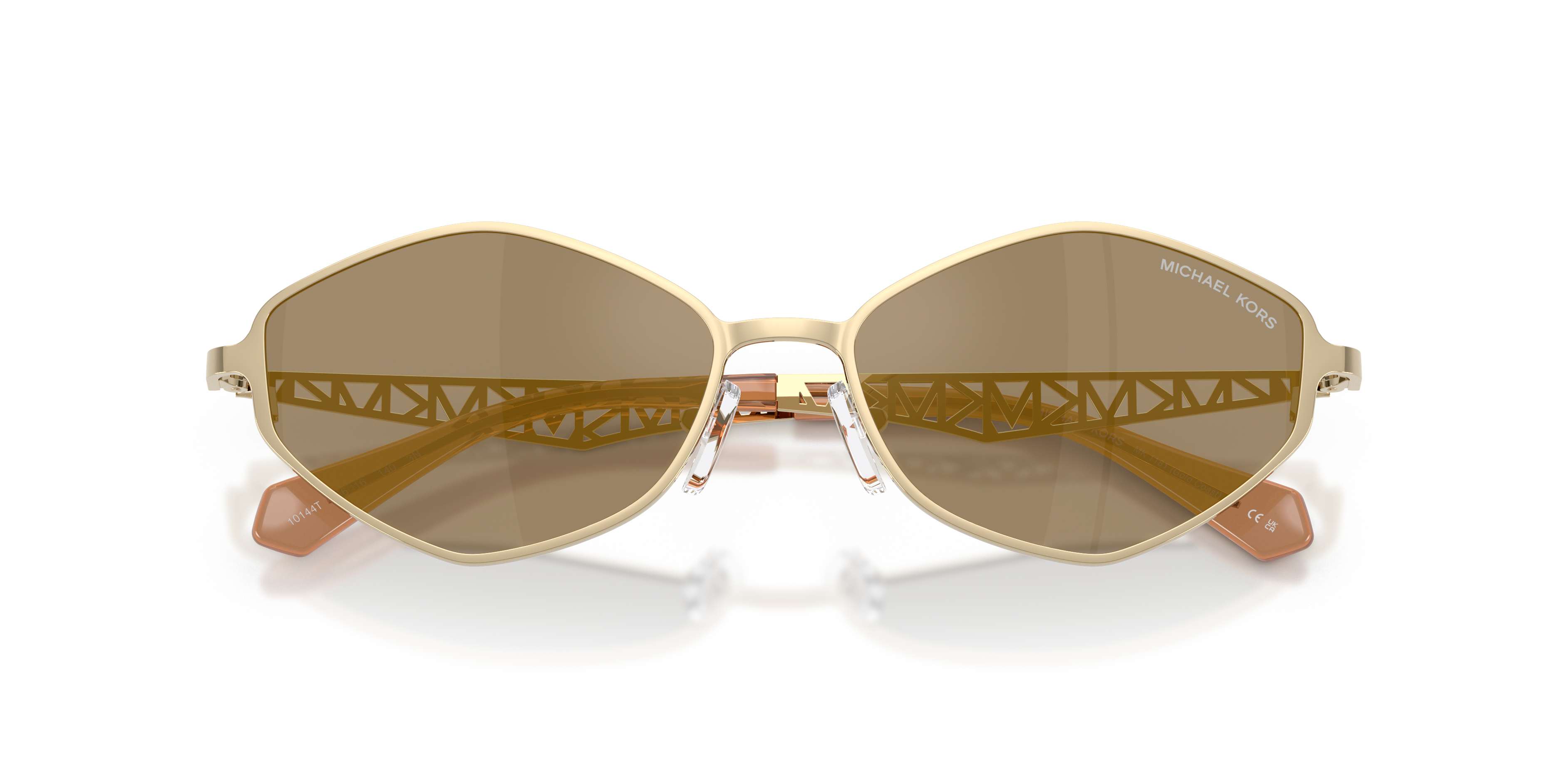 Michael Kors Vrouw Michael Kors MK1181 GOLD COAST 10144T Zonnebrillen Metaal Goud Grijs Geometrisch Normaa