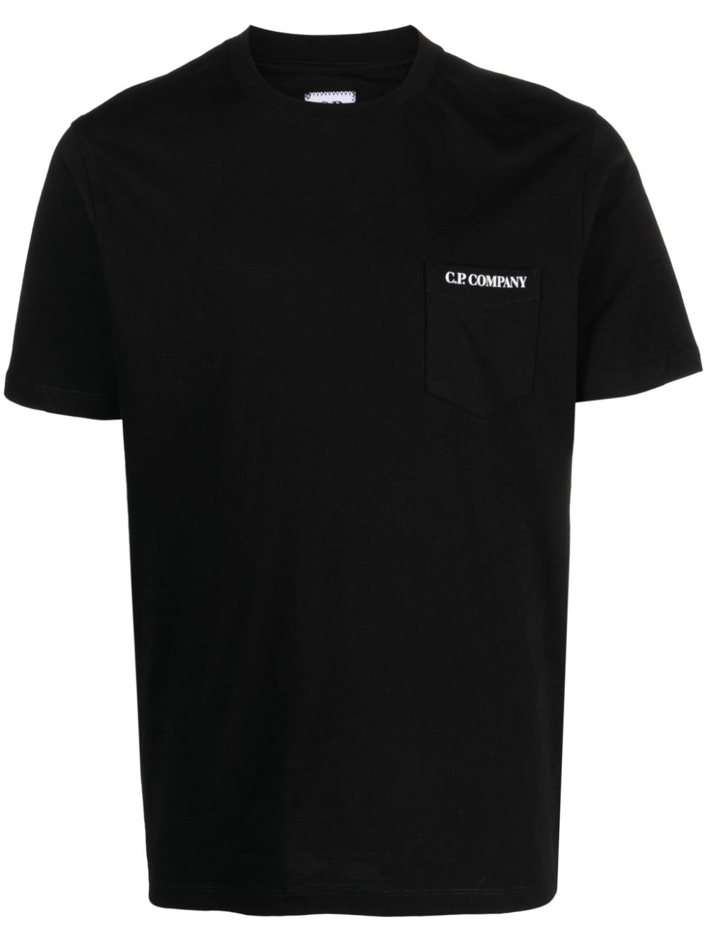Pre-owned logo-print patch-pocket cotton T-shirt - Black