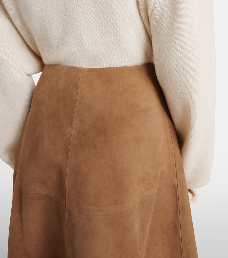 Varda suede midi skirt