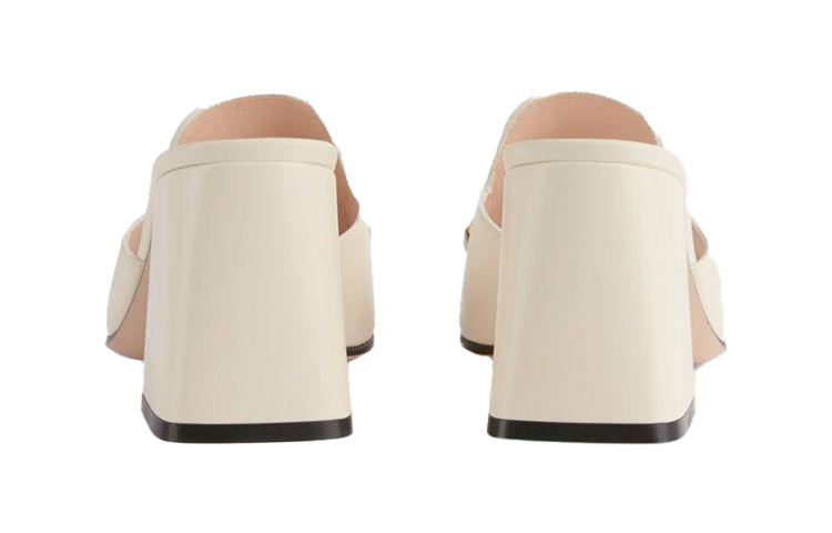 (WMNS) Slide Sandal With Horsebit 'White Leather'