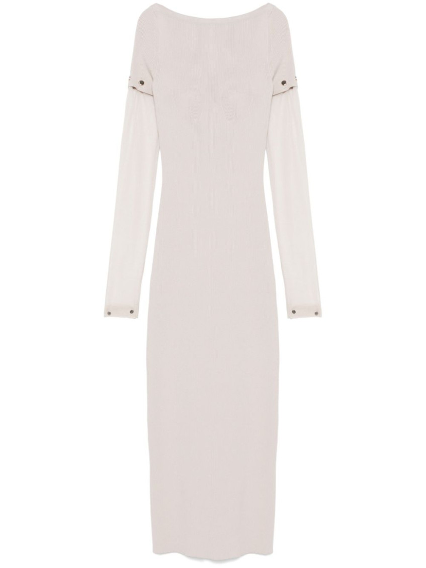 Grey Pre Knitted Long Dress