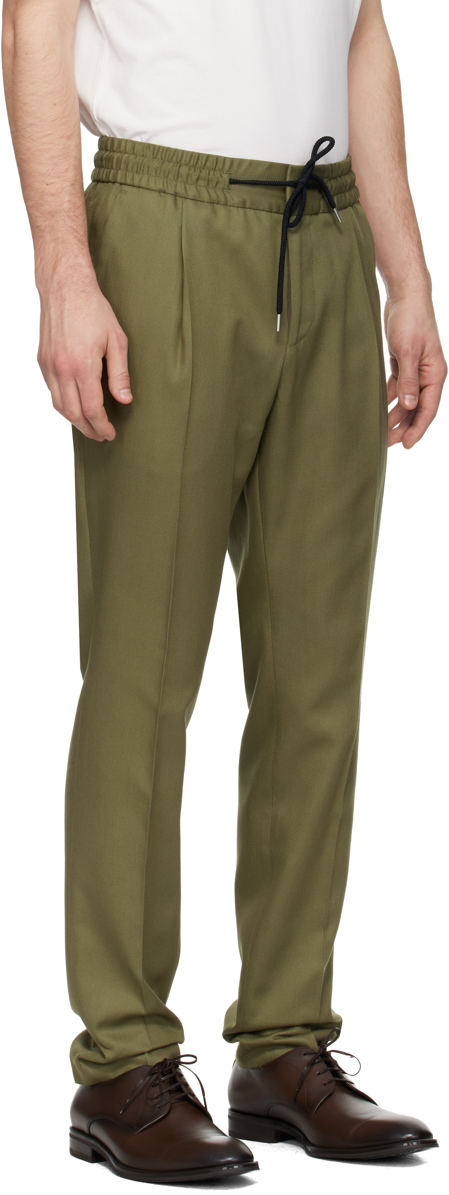 Khaki Slim-Fit Trousers