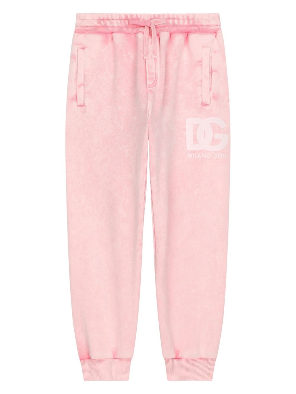 Logo-print cotton track pants - Pink