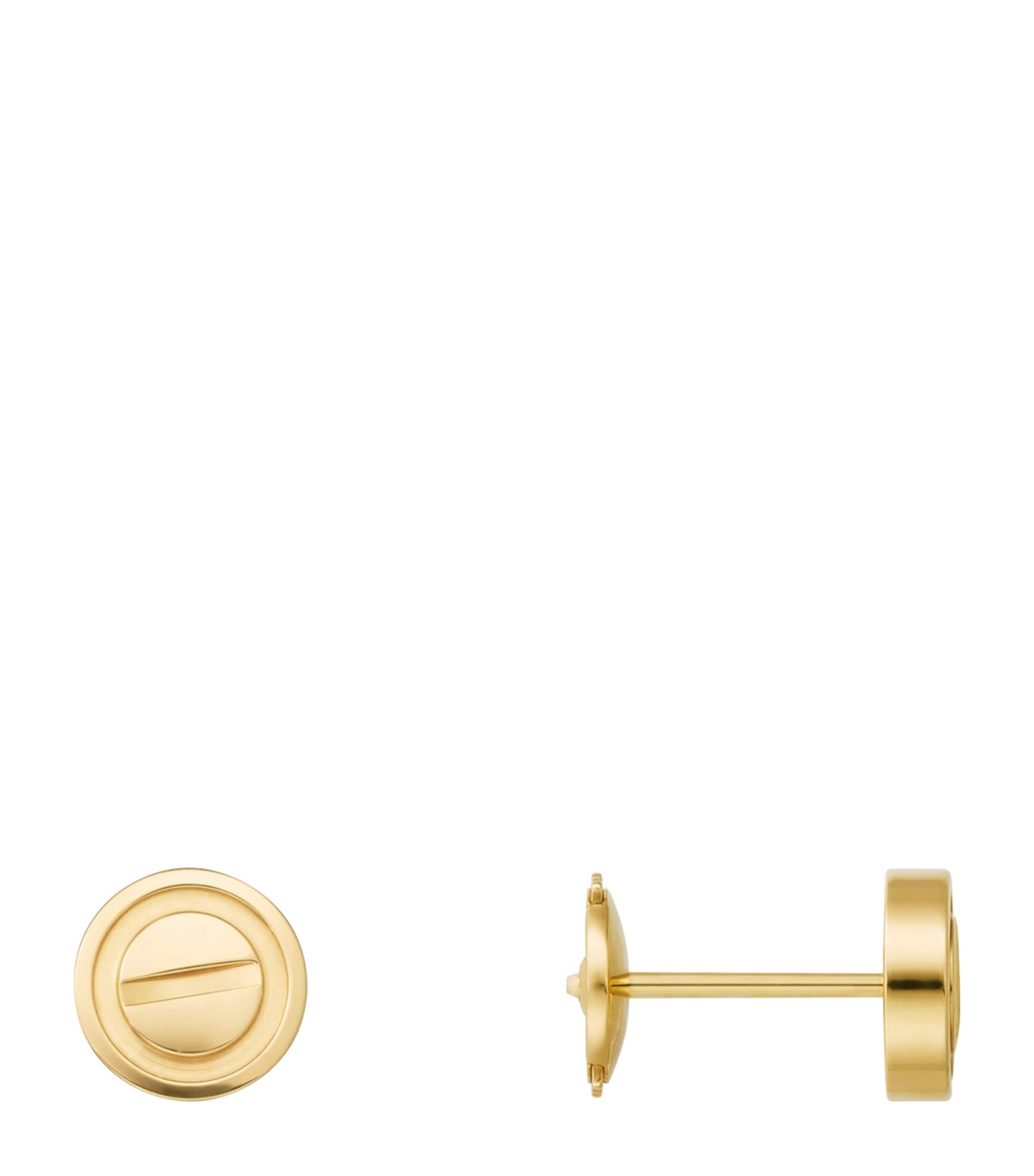 Yellow Gold Love Stud Earrings