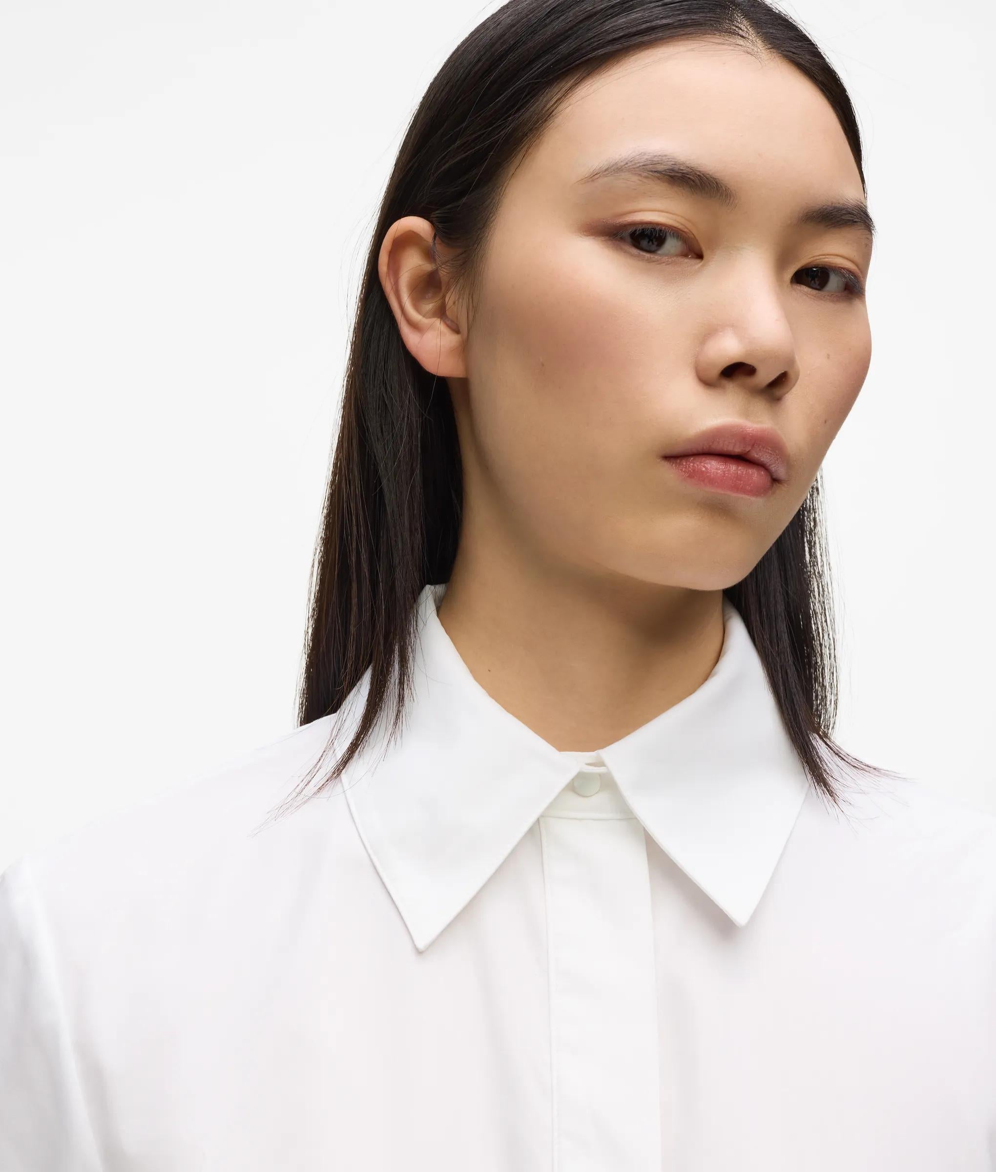 Karl Lagerfeld - Midi-hemdkleid, Damen, Weiss, Größe