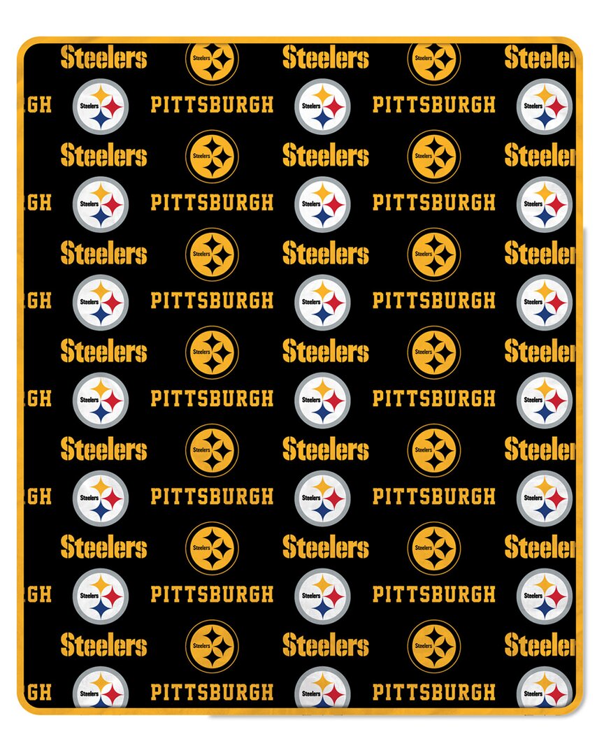 Pittsburgh Steelers Nfl Team Repeating Logo Fleece Throw