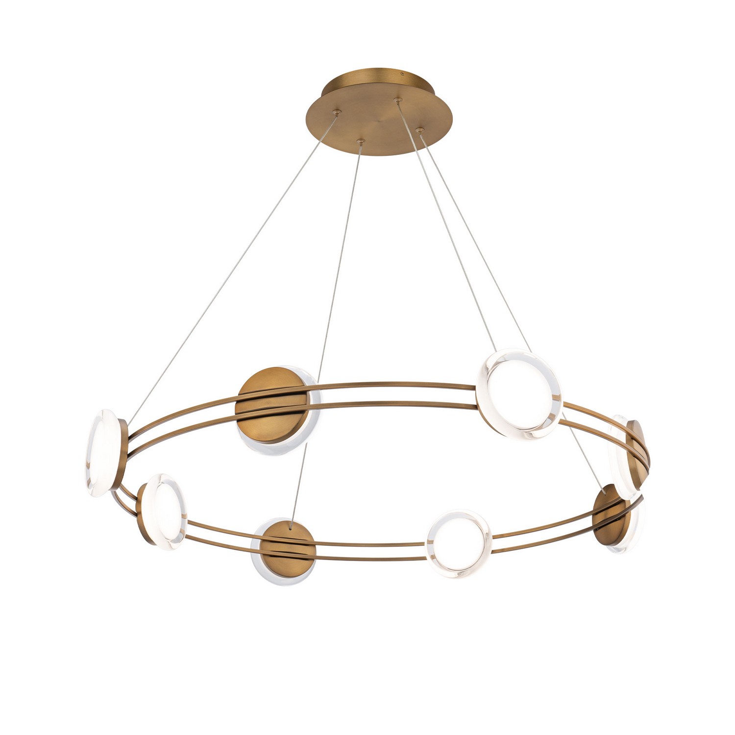 Aged Brass LED Pendant from the Bracelet Collection