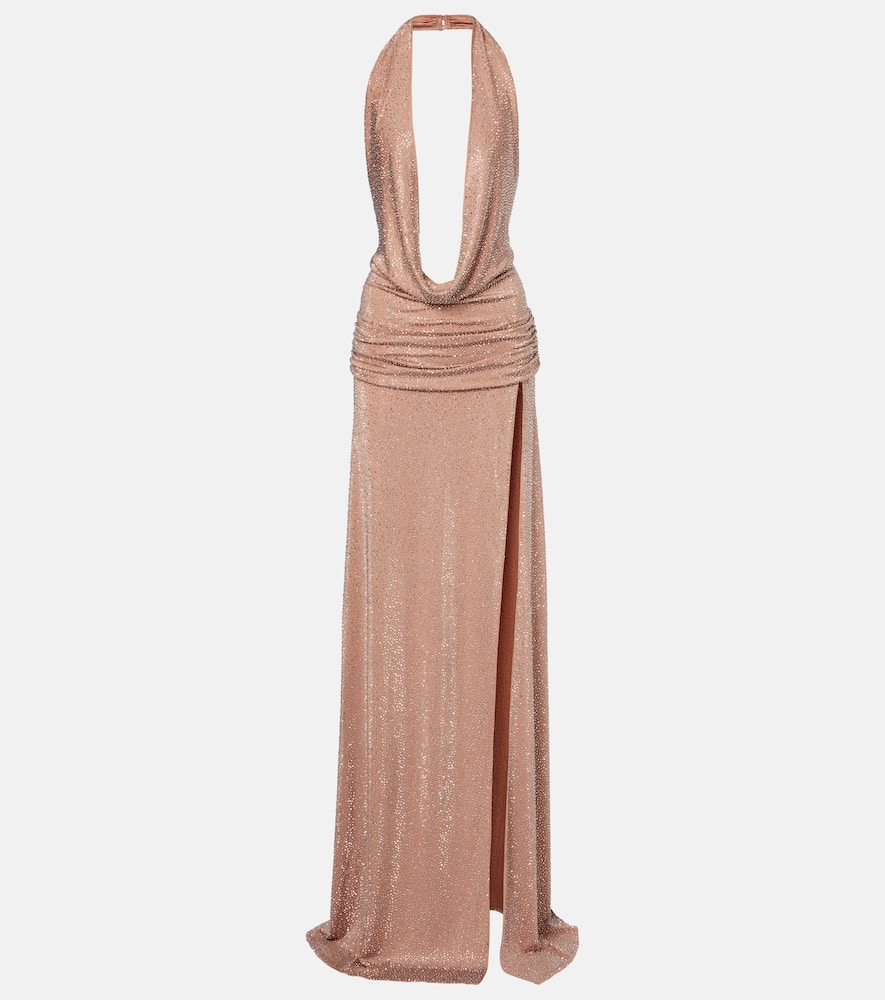 Tanit embellished open-back gown