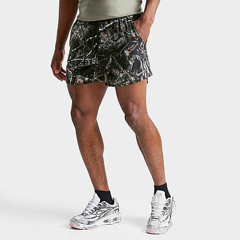 Men's Stride Dri-FIT Brief-Lined Realtree 5" Running Shorts in Anthracite/Black